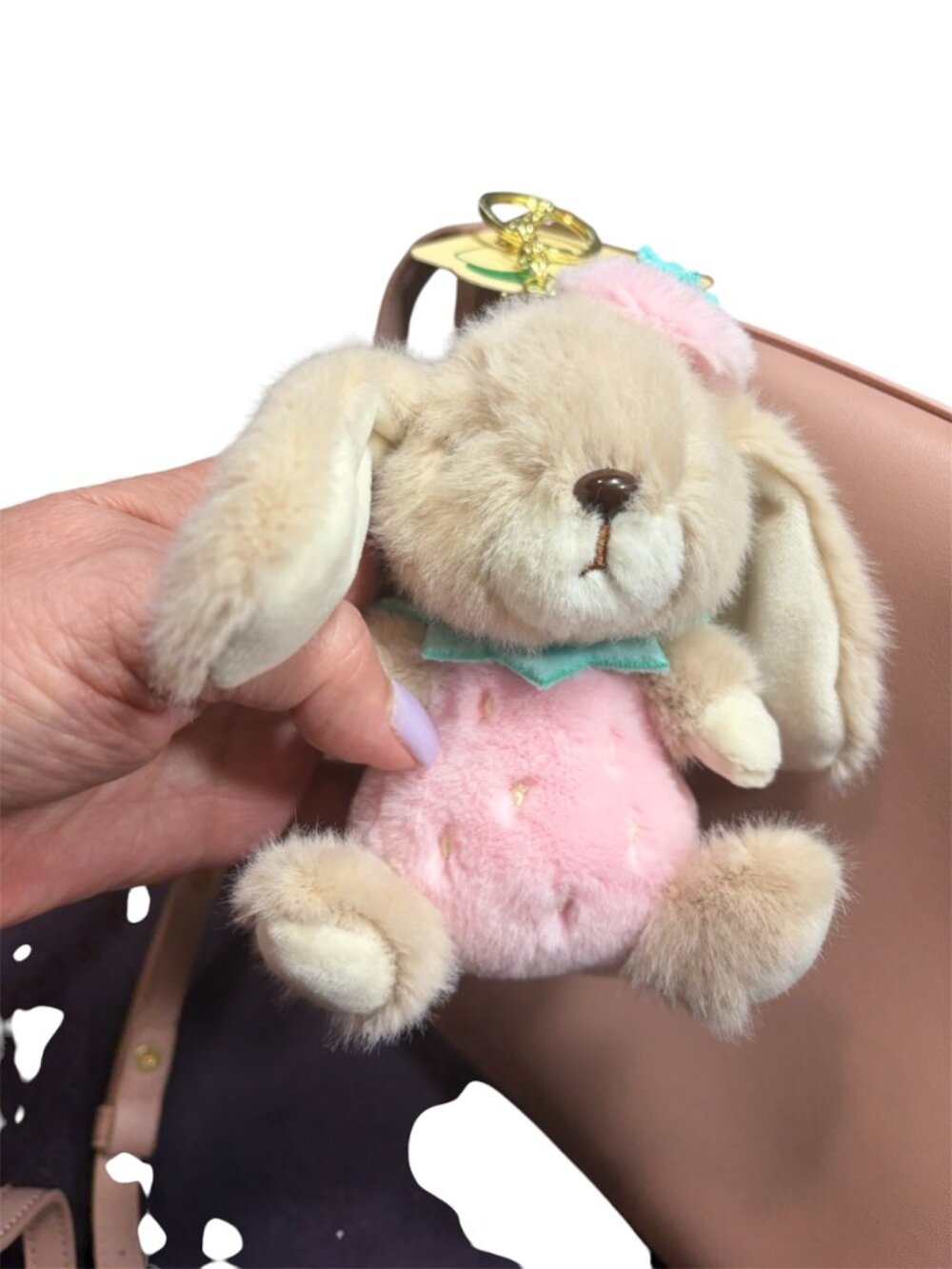 BUNNY BAG CHARM WITH FREE VEGAN BAG - Picture 2 of 2